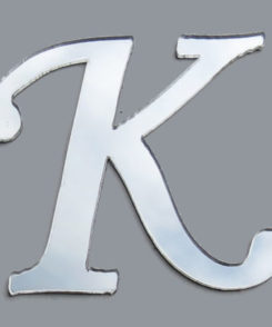 Plexiglas Buchstaben „K“ Silber