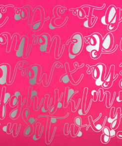 Kalligraphie Alphabet Stempel Set Curly Medium