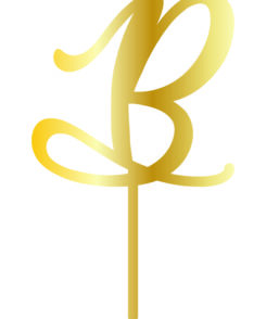 Cake Topper "B" Gold