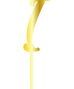 Cake Topper "I" Gold