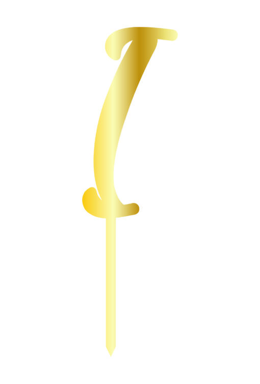 Cake Topper "I" Gold