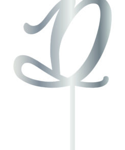 Cake Topper "D" Silber