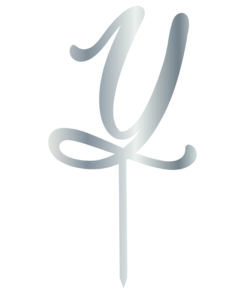 Cake Topper "Y" Silber
