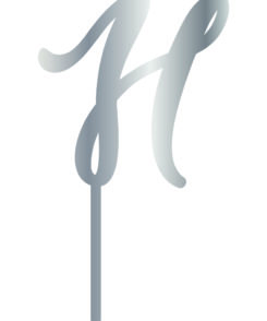 Cake Topper "H" Silber