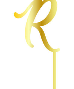 Cake Topper "R" Gold