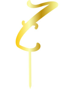 Cake Topper "Z" Gold