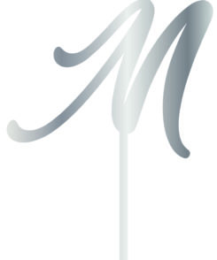 Cake Topper "M" Silber