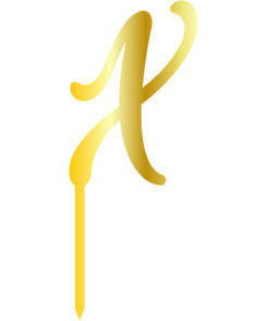 Cake Topper "X" Gold