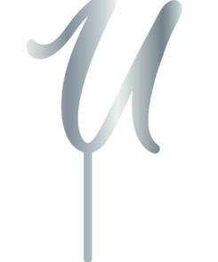 Cake Topper "U" Silber
