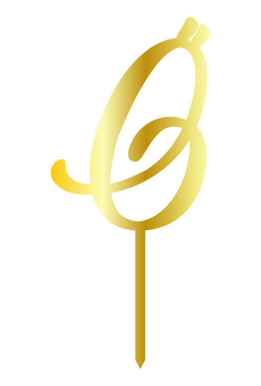 Cake Topper "Ö" Gold