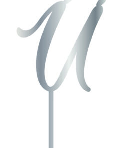 Cake Topper "Ü" Silber