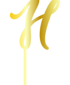 Cake Topper "H" Gold