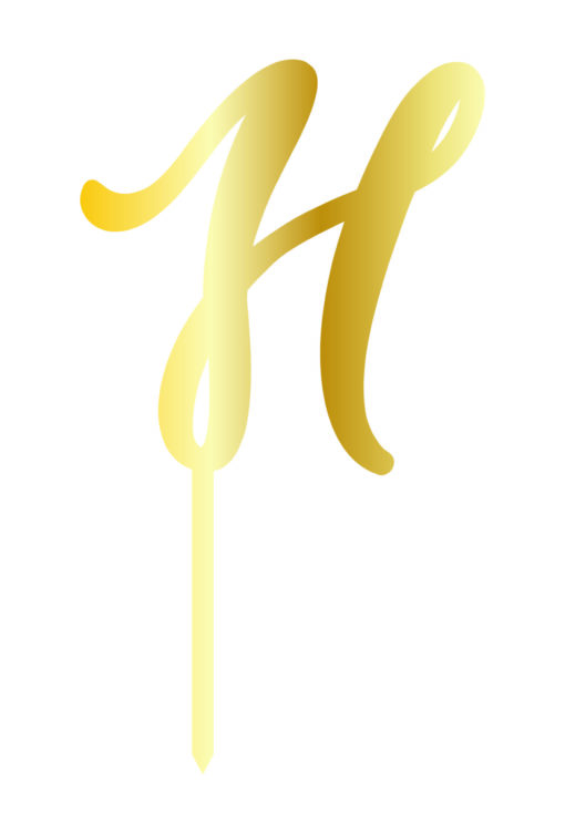 Cake Topper "H" Gold