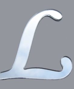 Plexiglas Buchstaben "L" Silber