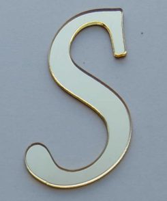 Plexiglas Buchstaben „S“ Gold