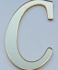 Plexiglas Buchstaben „C“ Gold