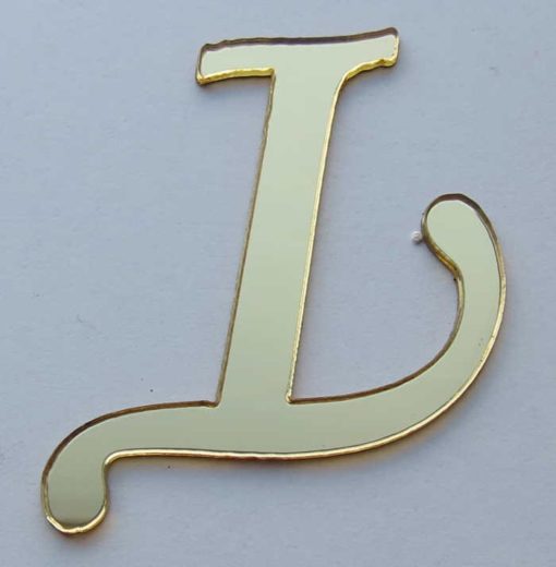 Plexiglas Buchstaben „L“ Gold