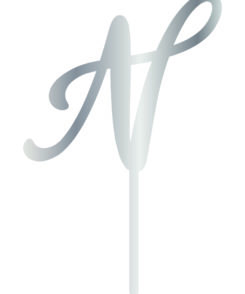 Cake Topper "N" Silber