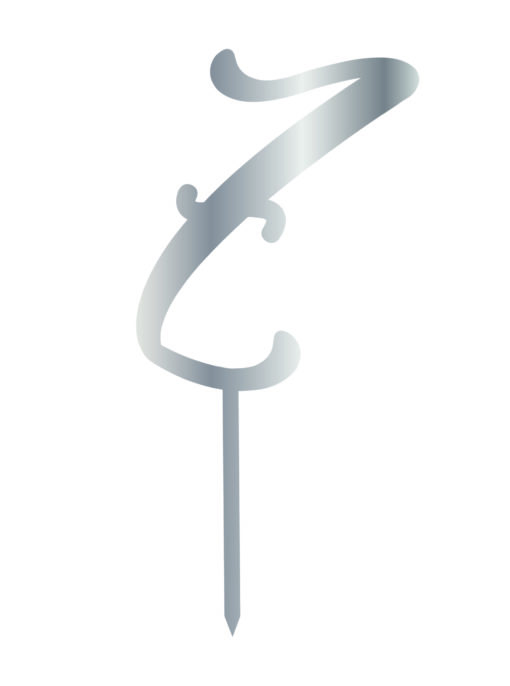 Cake Topper "Z" Silber