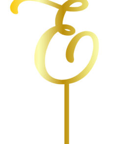 Cake Topper "E" Gold