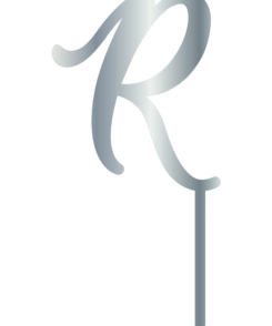 Cake Topper "R" Silber