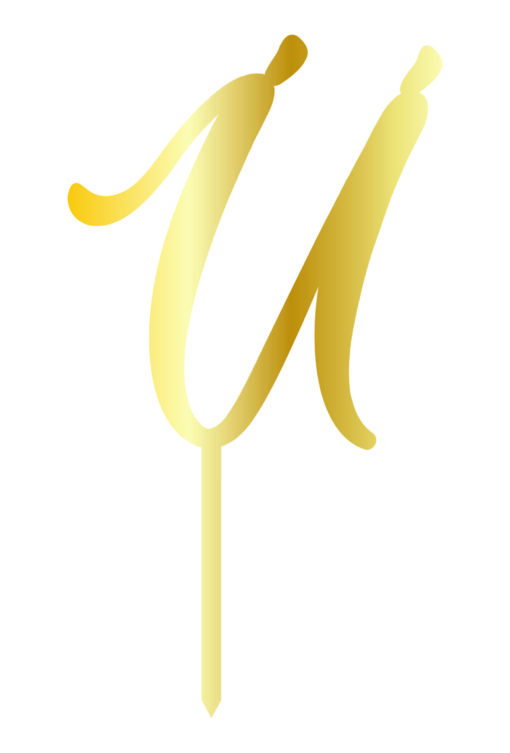 Cake Topper "Ü" Gold