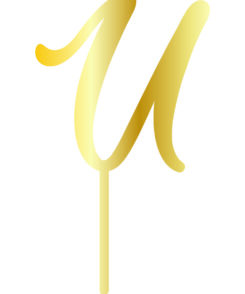 Cake Topper "U" Gold