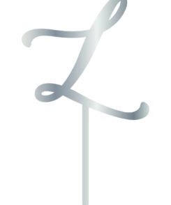 Cake Topper "L" Silber