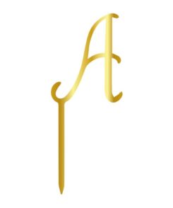 Cake Topper "A" Gold