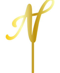 Cake Topper "N" Gold