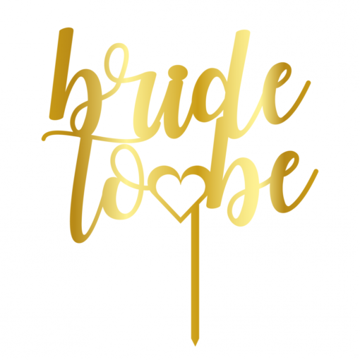 Cake Topper bride to be Gold