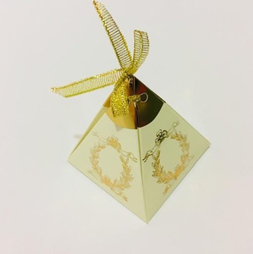 Pyramidenschachtel Krem – Gold