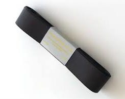 Satinband geriffelt schwarz 3 cm