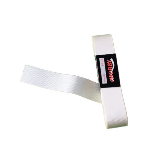 Satinband geriffelt creme 3 cm