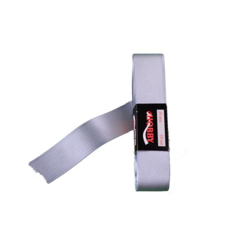 Satinband geriffelt silber 3 cm