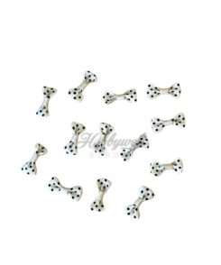 Mini Schleifen Weiss mit Pünktchen