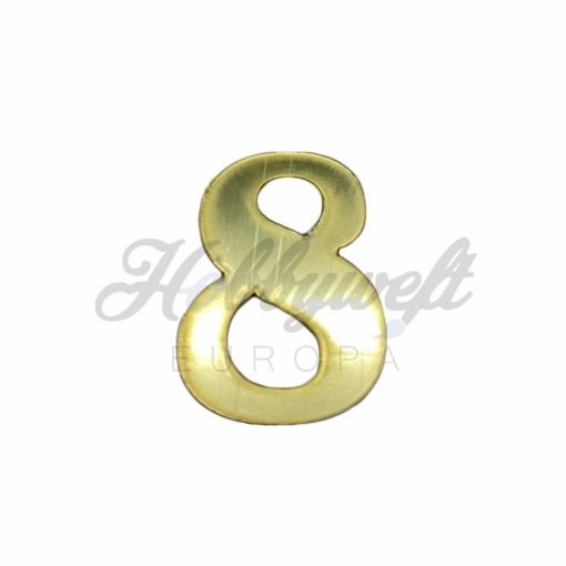 Plexiglas Zahl 8 Gold