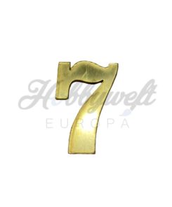 Plexiglas Zahl 7 Gold