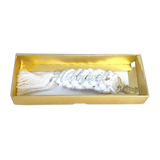 Makramee Schachtel Gold