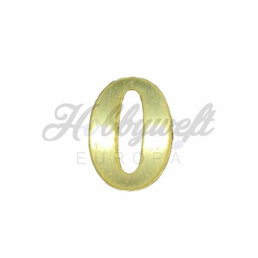Plexiglas Zahl 0 Gold