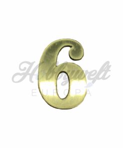 Plexiglas 6 Zahl Gold
