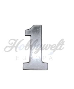 Plexiglas Zahl 1 Silber