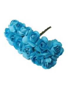 Papierblume Blau 12 Stück