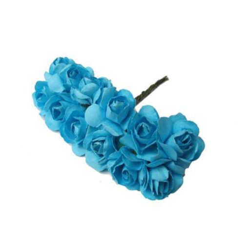 Papierblume Blau 12 Stück