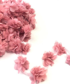 Laserschnitt Blumen Puder Rosa 10 stück