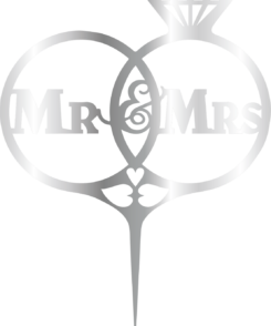 Cake Topper Mr & Mrs Silber