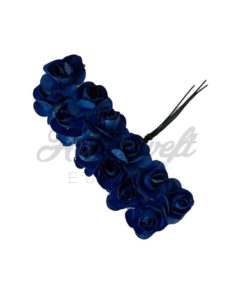 Papierblume Dunkelblau 12 Stück