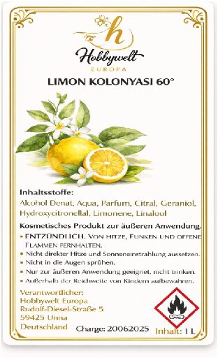 Alternative view of Klasik Limon Kolonyasi  60 %  1 Liter