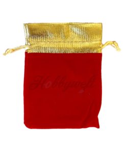 Samtbeutel Rot Gold