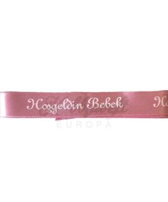 Satinband Hosgeldin Bebek Rosa 2 cm